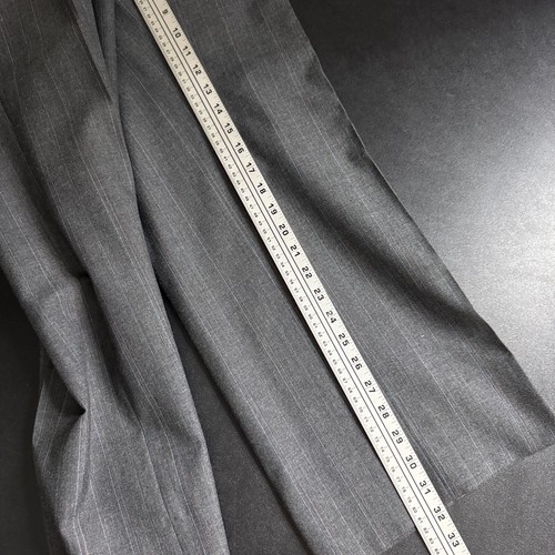 Austin Manor Men's Suit 46L Gray Stripe Wool 3 Piece Pants 38W - Picture 7 of 15