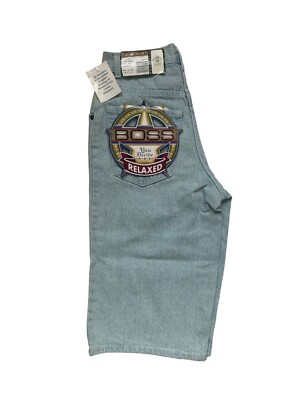 vintage BOSS by IG design relaxed basic jean shorts mens size 28 NOS NWT 90s USA
