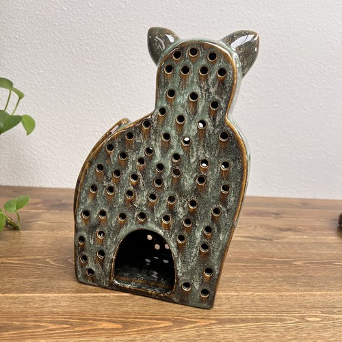 Ceramic Glazed Cat Tealight Candle Holder - Great Cat Lovers - Picture 2 of 6