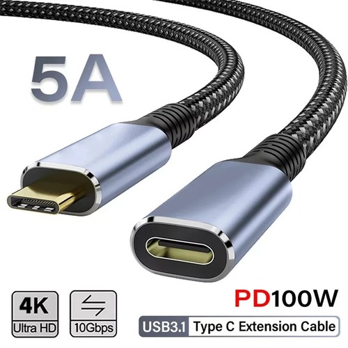 Cable de extensión USB C USB 3.1 tipo C de 1,5 M macho a hembra extensor cable de carga - Imagen 8 de 13