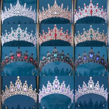 Queen Crowns Quinceanera Pageant Crowns Princess Crystal Wedding Party Jewelry