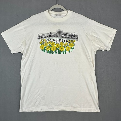 Vintage Stedman Super Hi Cru Single Stitch T-Shirt XL Stockbridge Massachusetts USA