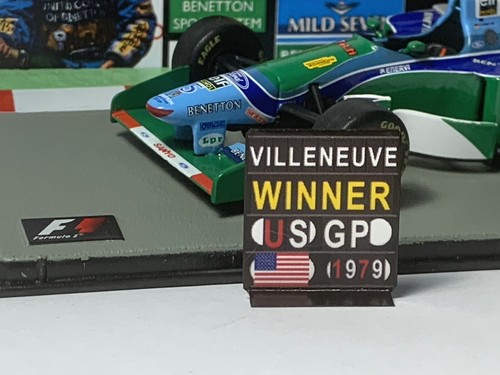 Pitboard 1:43/1:18 (Pizarra F1) / Gilles Villeneuve (Ferrari) vincitore GP de... - Imagen 1 de 6