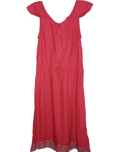 Roxy Girl Dress Blooming Love Size Size L/12 Salmon w/ Polka Dots NWT $40 MSRP