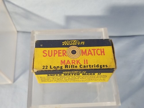 EMPTY 22 Ammo Box WESTERN SUPER MATCH MARK II Long Rifle Bullseye EMPTY BOX - Picture 2 of 7