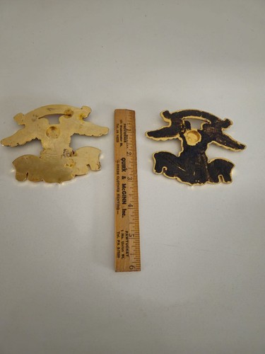 Zwei Vintage 1979-80 Original Messing Harley-Davidson Sissy-Bar Adler Embleme. - Bild 12 von 12