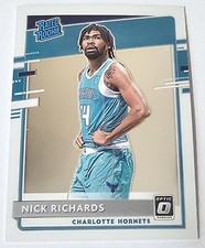 2020-21 Donruss Optic Card #193 Nick Richards Rated Rookie Charlotte Hornets NBA