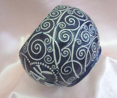 VINTAGE POTTERY PORCELAIN TOBAK BOWL LIMITED SERIES MARKED - Picture 9 of 12