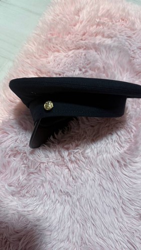 Vintage Black Uniform Cap 7 1/8 – Kingform De Luxe Chauffeur Doorman Hat - Picture 12 of 12