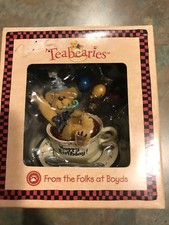 2003 Boyds Teabearies Tea Cup Happy Birthday 2.5" Teddy Bear Figurine 24320