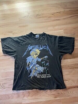 1989 metallica vintage t shirt pushead their money tips her scales size l |  eBay
