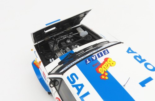 MODELLINO AUTO STATICO FIAT 131 ABARTH #1 ALEN WINNER RALLY 1000 LAGHI 1980 1/18 - Foto 7 di 11