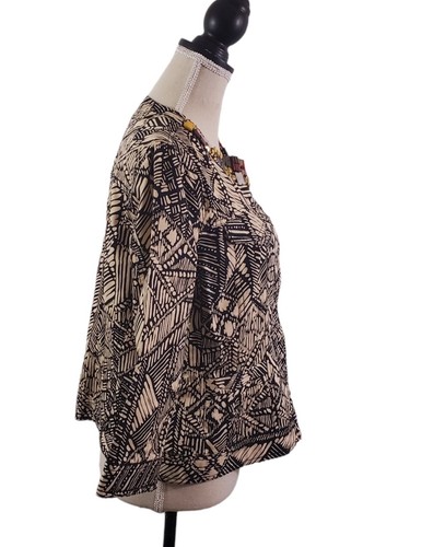 Ruby Rd Women’s Size 14 Jeweled Neckline ¾ Sleeve Cotton Button Up Jacket - NWT - Picture 11 of 19