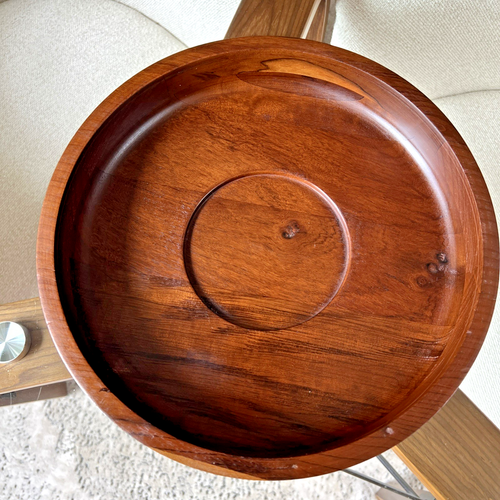 Jean Dobré Tropic-Art #522 Signed Brazil Wood Bowl 12” Modernist Mid-Century MCM - Picture 4 of 21