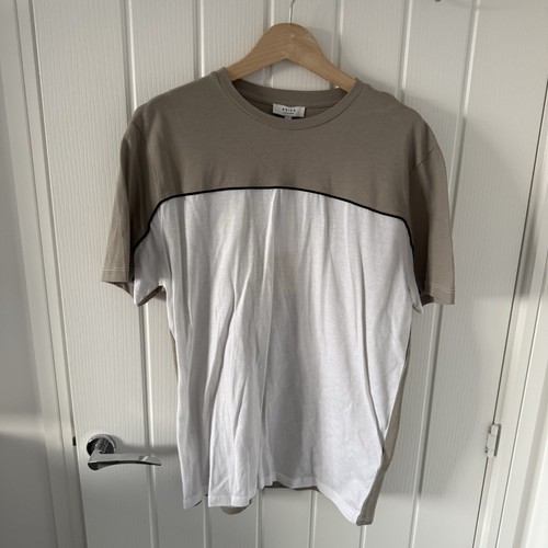 Reiss Rare White & Beige T Shirt Brand New With Tags