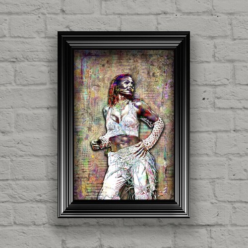Janet Jackson Tribute 12x18in Poster Janet Jackson Pop Art Free Shipping US - Picture 5 of 5