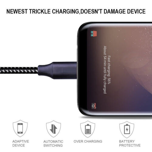 Câble de chargeur USB C Type-C tressé 3/6/10 pieds de long - Photo 5 sur 13