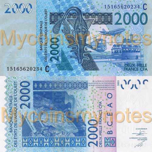 Westafrikanische Staaten, Burkina Faso, 2000, 2015, Code C, P316Co, UNC - Bild 1 von 3