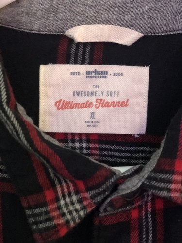 Urban Pipeline men's Button-Down Shirt Long Sleeve Multi Plaid Size XL Cotton - Picture 4 of 4