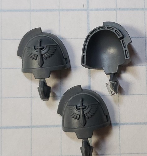 40k Dark Angels Bits Upgrade Crest Gravis Winged Sword Shoulder Pads x3 B11