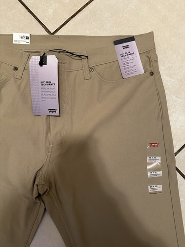 Levi’s 511 Men’s Tech Pants Stretch 36x30 Khaki