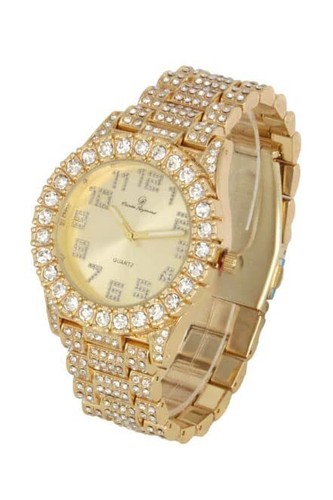 Mens Tennis Cross Necklace w/Quartz Wristwatch ZZ Bracelet Set - ST10327 3Pc Set - Picture 123 of 141