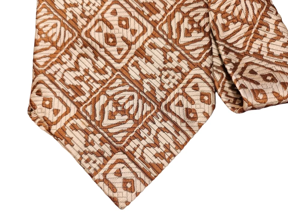 Corbata Sears The Men's Store marrón dos tonos 100 % poliéster # 16484 única de colección Foto 2 de 4