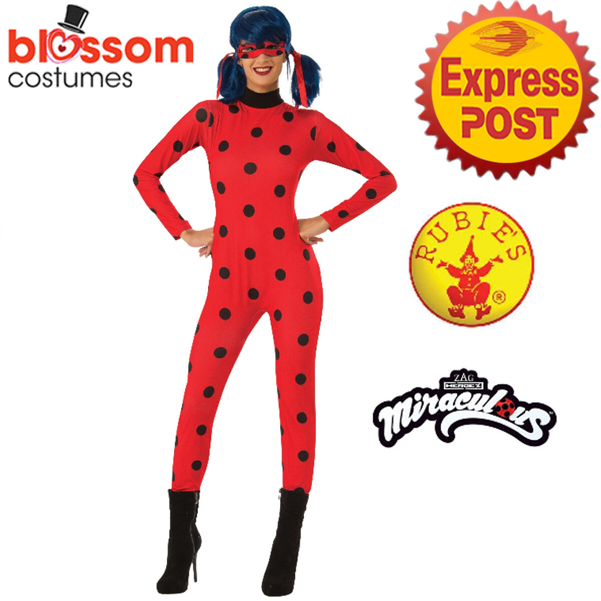 CA1707 Womens Miraculous Ladybug Bodysuit Marinette Book Week