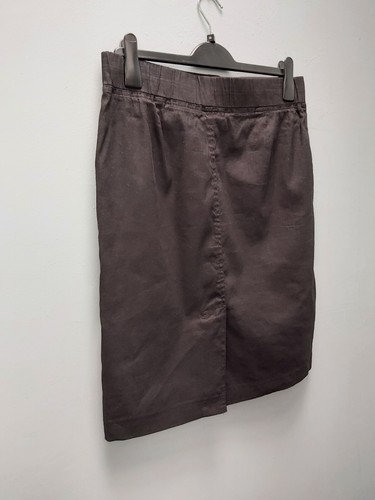 DKNY used black Linen/Viscose skirt with elasticated waist, Size Medium - Picture 4 of 6
