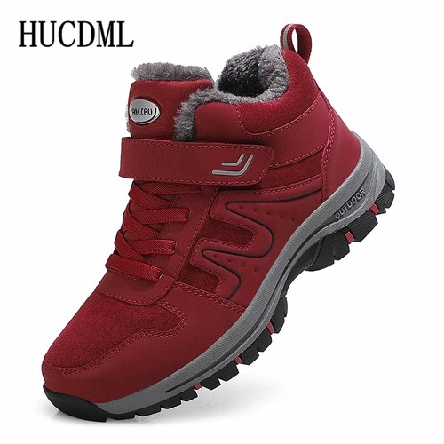 Herren Damen Hoch Rutschfest Stiefeletten Wasserdicht Wildleder Warmhalten Wanderschuhe - Bild 4 von 24