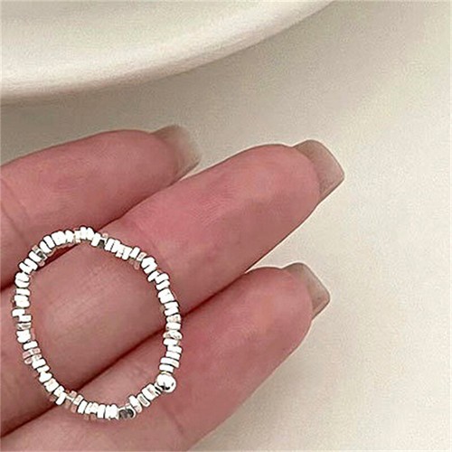 Delicate Versatile Pearl Ring Minimalist Beaded Finger Ring Jewelry Accessories - Picture 9 of 11