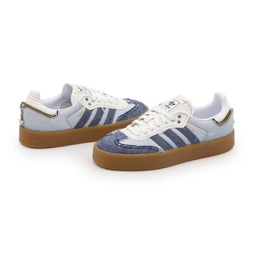 II0001 atmos pink Adidas Originals Sambae Stacked Denim Cloud White (mujeres) - Imagen 8 de 10