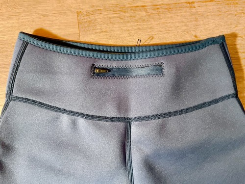 NWOT Zaggora Neoprene Wetsuit Thermo Fit Hot Yoga Workout Crop Pants Blue Large - Picture 7 of 7