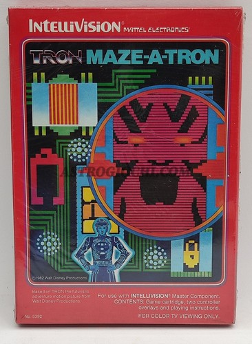 INTELLIVISION MAZE A TRON VINTAGE 1982 RETRO GAME NEW SEALED BOX COMPUTER MATTEL - Picture 1 of 5