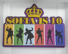 Six the Musical Inspired Layered Cake Topper. Personalised Name and Age Birthday