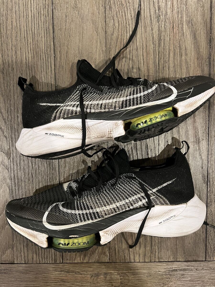 Nike Air Zoom Tempo Next% Flyknit size 12 Black White Volt Nike Air Zoom Tempo Next% Flyknit size 12 Black White Volt