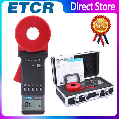 ETCR2100A+ Digital Clamp On Ground Earth Resistance Tester Meter #