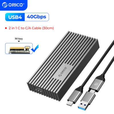 ORICO M.2 SSD Gehäuse 40G NVMe Gehäuse fr Thunderbolt 3/4 USB-C Alu