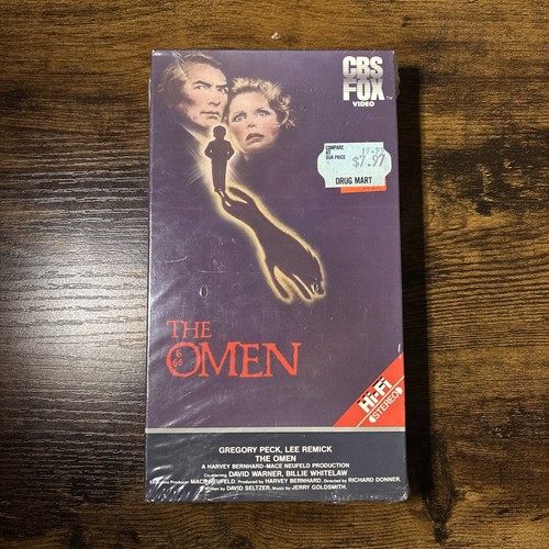 The Omen 1976 VHS, 1984 Release, Factory Seal (CBS FOX Watermark)