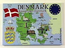 DENMARK EU SERIES FRIDGE COLLECTOR'S SOUVENIR MAGNET 2.5" X 3.5"