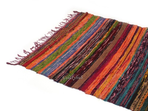 Alfombra de 2x3 pies colorida bohemia algodón chino decoración de piso corredor alfombra trapo - Imagen 3 de 8