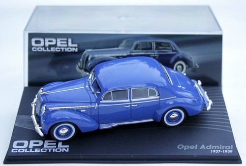 Opel Admiral Limousine Bj. 1937-1939, Blue, Ixo-Modell IN M.1: 43, Display Case - Picture 4 of 6