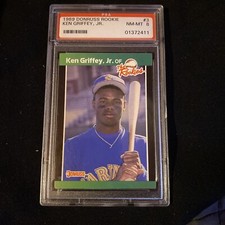 1989 DONRUSS ROOKIES KEN GRIFFEY JR #3 RC SEATTLE MARINERS HOF PSA 8 NM-MT