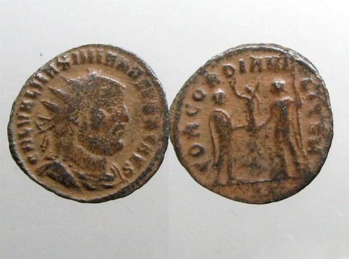GALERIUS BL/AE ANTONINIANUS_______Roman Imperial_______VICTORY, GLOBE & JUPITER
