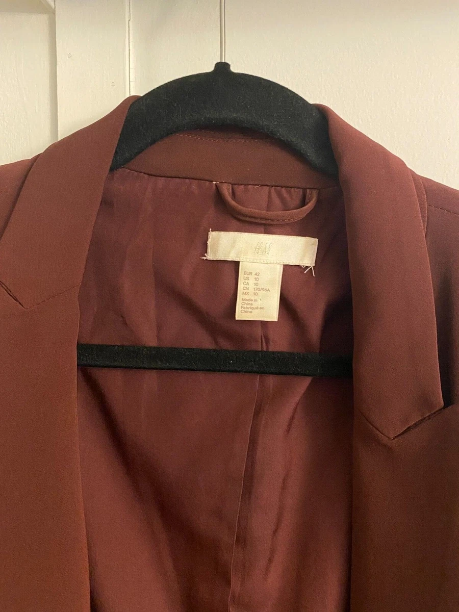 Cute Women s H M Maroon Blazer Size 10 In Great Condition