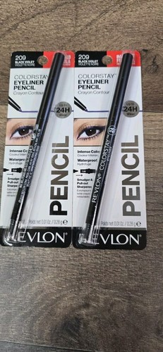 2 Revlon Colorstay EyeLiner Pencil Crayon Color Waterproof # 209 Black Velvet - Picture 1 of 4