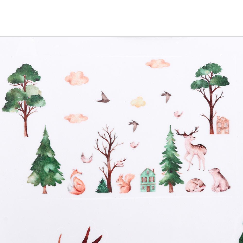 Animal Cartoon Animal Forest Wall Decal Animal Decorative Wall Stickers