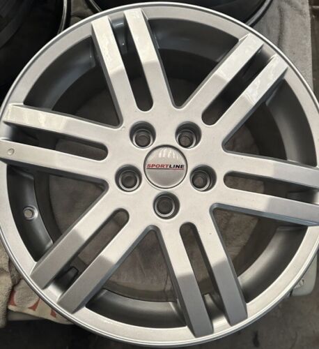 SPORTLINE ALLOY WHEEL CENTRE CAP DOMED STICKERS X4 SILVER RED GT T5 T6 ALL SIZES - Picture 7 of 8