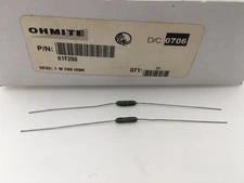(5 pcs) 81F200 Ohmite, 1 Watt 200 Ohm 1%, Wirewound (Silicone Coated) Resistor