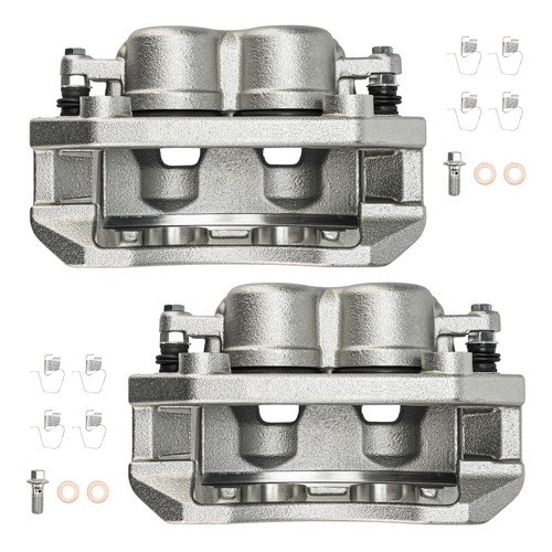 2Pcs Brake Calipers w/ Bracket Front for Dodge Ram 1500 Dakota Mitsubishi Raider - Picture 4 of 9